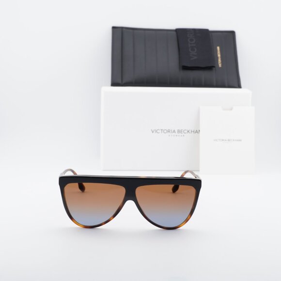 Victoria Beckham VB619S 005 Shield Sunglasses – Black/Tortoise/Brown Gradient main image 5